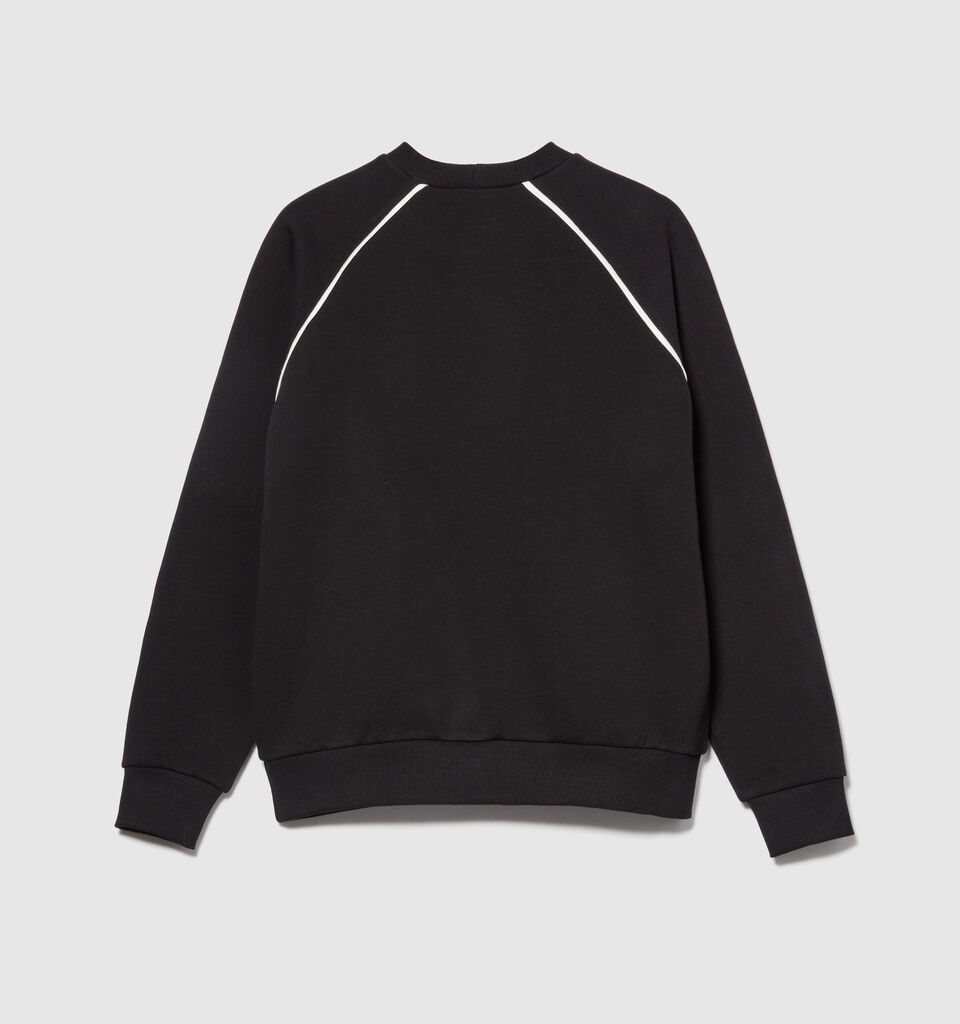 Oversized sweatshirt with patch - boys' knitwear - Black | Sisley Young image number 2